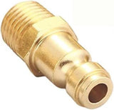 Brass 1/4 Inch NPT Male Automotive Type C, Air Hose Quick Connect Adapter, Air Coupler and Plug Kit, Air Compressor Fittings, 10pcs (Male NPT)