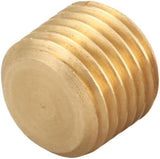 T TANYA HARDWARE 1/2" NPT Male Brass Pipe Plug Counter Sunk Internal Hex Thread Pipe Plug, Thread 0.75" OD, (5 Piece)