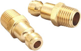 Brass 1/4 Inch NPT Male Automotive Type C, Air Hose Quick Connect Adapter, Air Coupler and Plug Kit, Air Compressor Fittings, 10pcs (Male NPT)