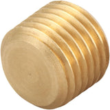 T TANYA HARDWARE Brass Pipe Fitting, Hex Counter Sunk Plug, 1/4 Inch NPT Male Pipe, Thread 0.5" OD, (10 Piece)