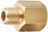 Brass Pipe Fitting, Adapter, 1/8 Inch NPT Male Pipe x 1/4 Inch NPT Female Pipe, Pack of 5