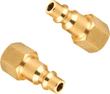 TANYA HARDWARE 1/4" NPT Air Hose Fittings Kit, 13 PCS Brass Male and Female Coupler Plug Set, Industrial Quick Connect Air Compressor Fittings