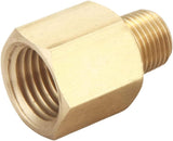 T TANYA HARDWARE 1/8 Inch NPT Male to 1/8 Inch NPT Female Pipe Reducer Adapter, Brass Pipe Extension Fittings, Thread 0.375" OD to 0.375" ID, Pack of 2
