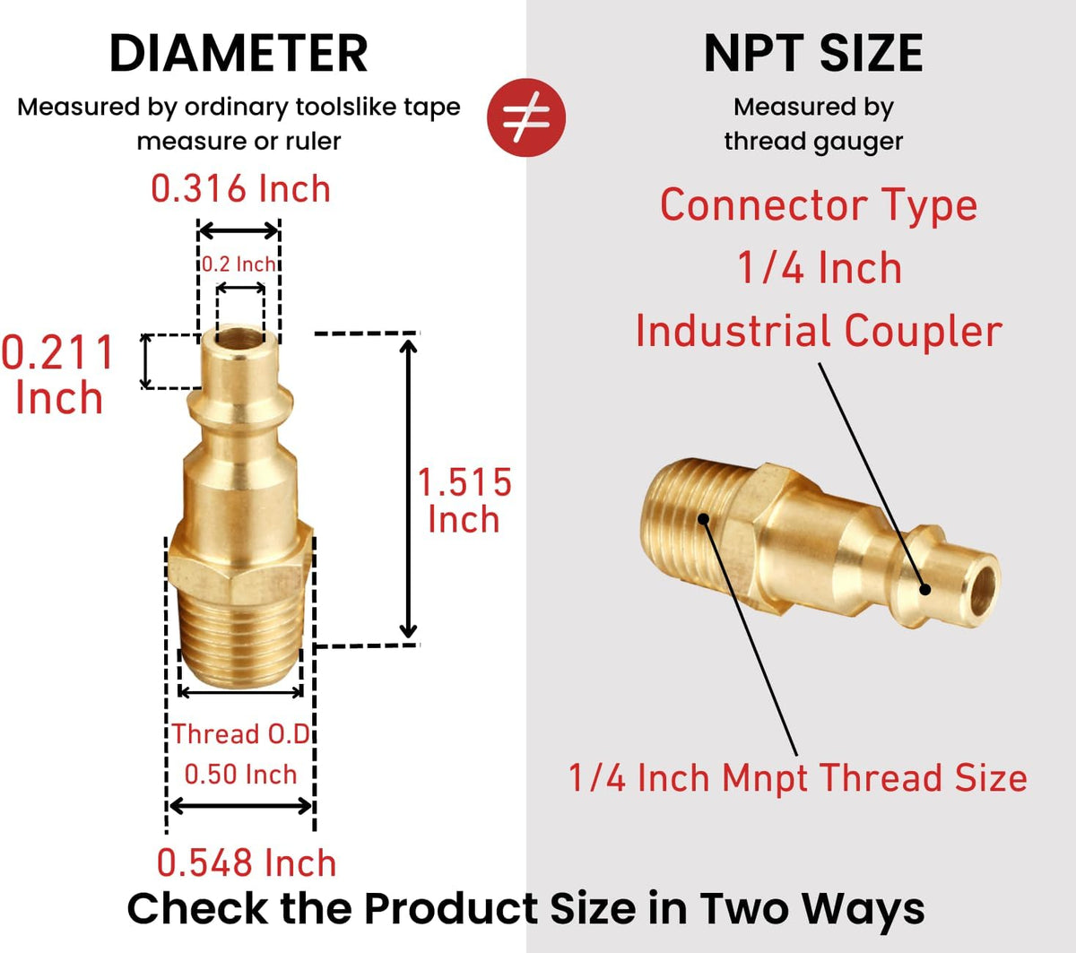 T TANYA HARDWARE Coupler and Plug Kit (14 Piece), Industrial Type D, 1