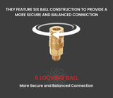 T TANYA HARDWARE Brass 1/4 Inch NPT High Flow Air Coupler and Plug Kit, Air Hose Quick Connect Adapter, V Style, Air Compressor Fittings, (28 Piece)