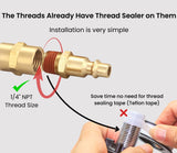 TANYA HARDWARE 1/4" NPT Air Hose Fittings Kit, 13 PCS Brass Male and Female Coupler Plug Set, Industrial Quick Connect Air Compressor Fittings