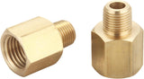 3/8 Inch NPT Female to 1/4 Inch NPT Male Reducer Adapter, Brass Pipe Fittings Adapter, Brass Reducer Pipe Extension Connector, 0.625" ID × 0.5" OD, Pack of 2