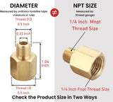 T TANYA HARDWARE 1/4 Inch NPT Male to 1/4 Inch NPT Female, Male to Female Pipe Reducer Adapter, Brass Pipe Extension Fittings, Thread 0.5" OD × 0.5" ID, Pack of 2