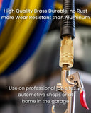 T TANYA HARDWARE Air Hose Fittings Quick Connect Brass Air Coupler and Plug Kit, Industrial Type D, 1/4 Inch NPT Air Compressor Fittings, (7 Piece)