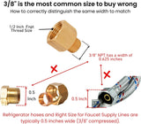 T TANYA HARDWARE 2 Pack Brass Pipe Fittings, 1/2" NPT Female to 3/8" NPT Male Reducer Adapter, Solid Brass Pipe Extension Connectors, Thread 0.75" ID × 0.625" OD, 300 Psi