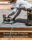 T TANYA HARDWARE 1/4 Inch Brass Male Industrial Coupler, 12 Pack 1/4 Inch Air Hose Fittings NPT Male Quick Connector Air Coupler with sealant for Professional Jobsites and Automotive Shops