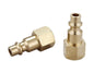 Air Hose Fittings And Air Coupler Plug, Air Compressor Quick-Connect FNPT Female Plug Kit (Industrial Type D, 1/4-Inch NPT, Brass, 2 Piece).