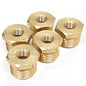 Tanya Hardware 1/2" NPT Male x 1/8" NPT Female Brass Pipe Fitting, Hex Bushing, Reducer Adapter (5 Piece).